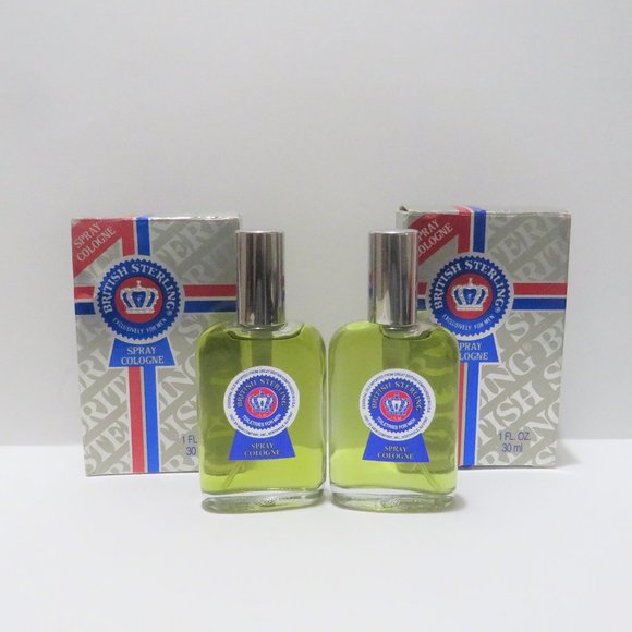BRITISH STERLING SPRAY COLOGNE 1 OZ 2 PC LOT - Picture 1 of 1